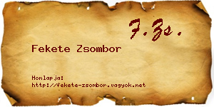 Fekete Zsombor névjegykártya