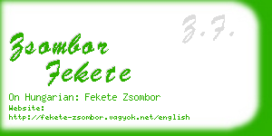 zsombor fekete business card
